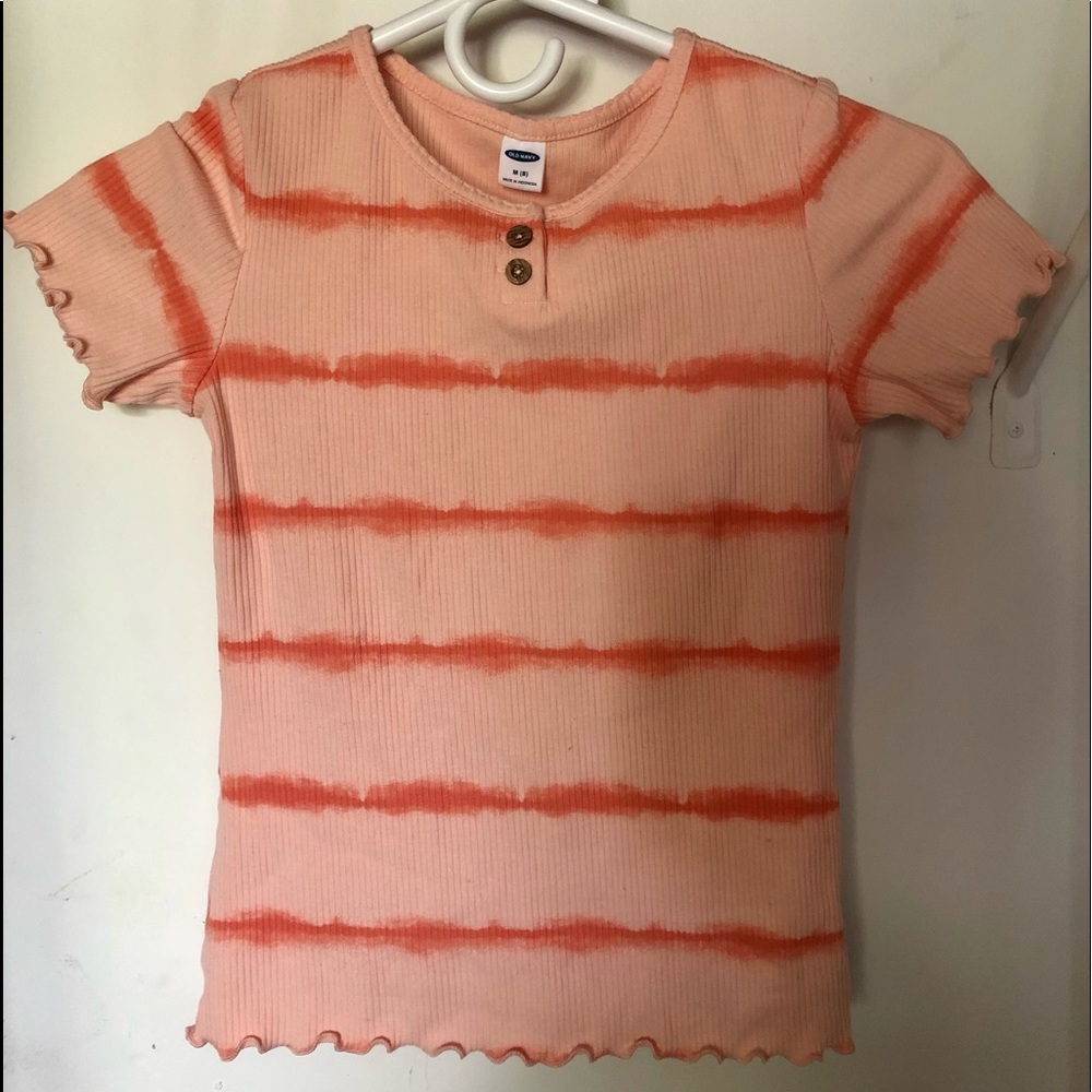 Peach striped old navy blouse